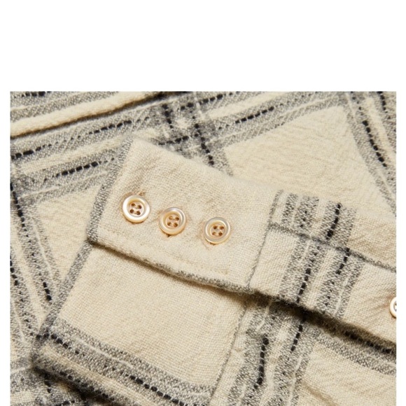 Rare LEVI'S Vintage Clothing Longhorn Shirt 100% Wool Made In Italy Plaid Small - Picture 5 of 16